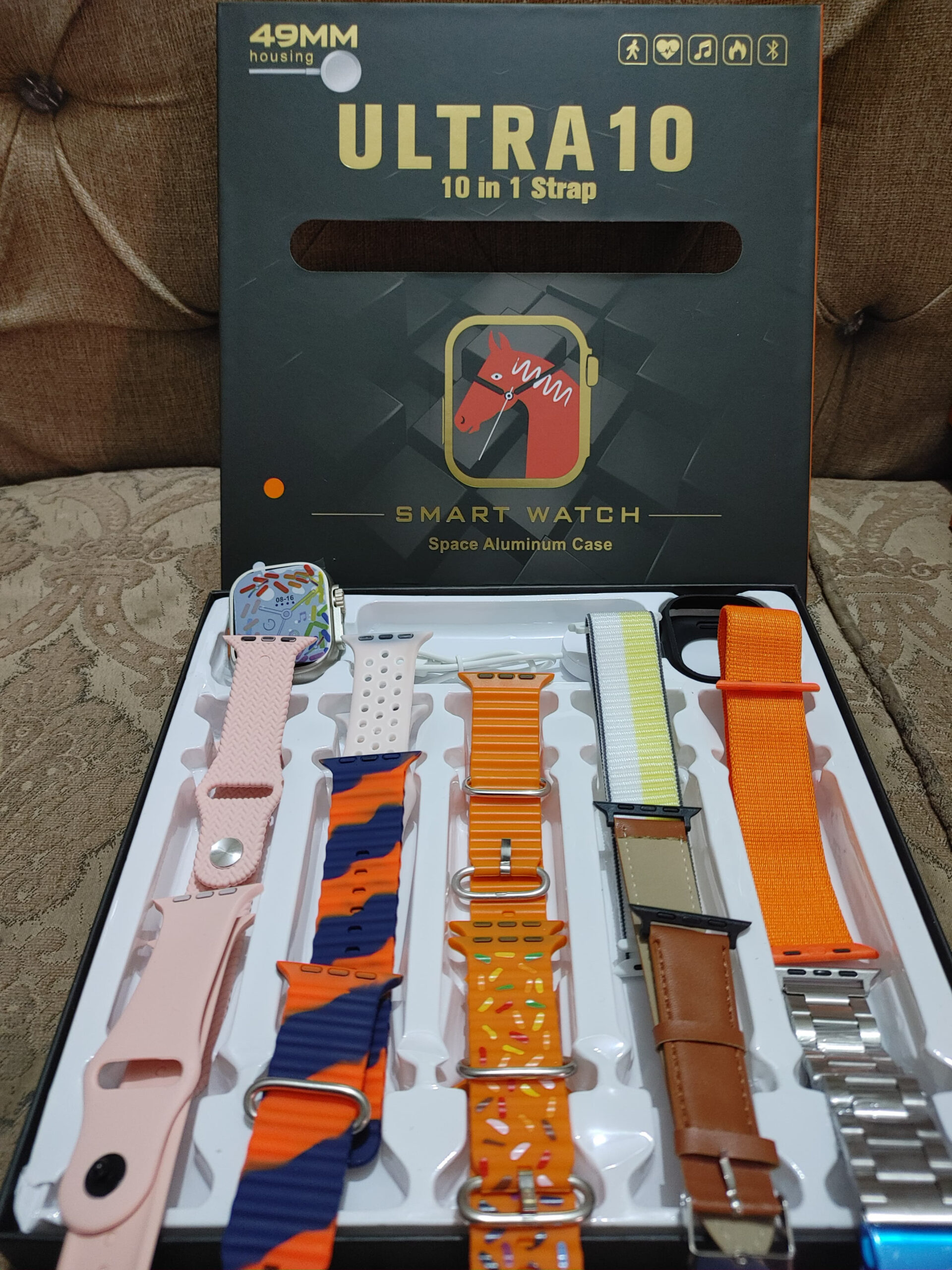 Ultra 10 Smartwatch | 10-in-1 Series 8 | 2.01″ HD Big Screen | IP68 Waterproof | 10 Straps Included - Image 3