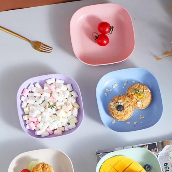 Food Grade Plastic Household Dining Plates 10 pcs