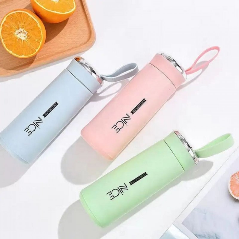 400ml Mini Flask Glass Water Bottle with Vacuum Insulation - Image 5