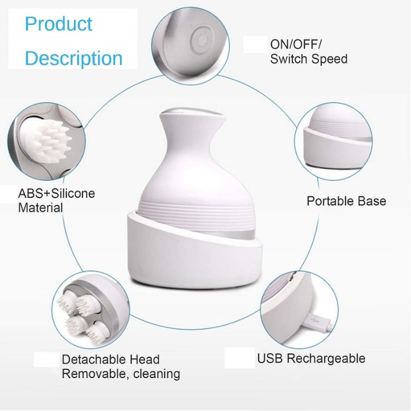 Electric Scalp Massager with 4 Clusters - Image 7
