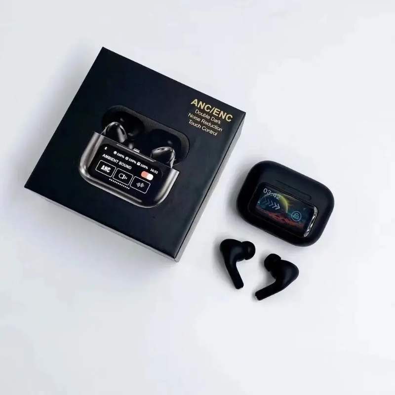 Black A9 Pro ANC AirPods – Premium Wireless Earbuds - Image 3