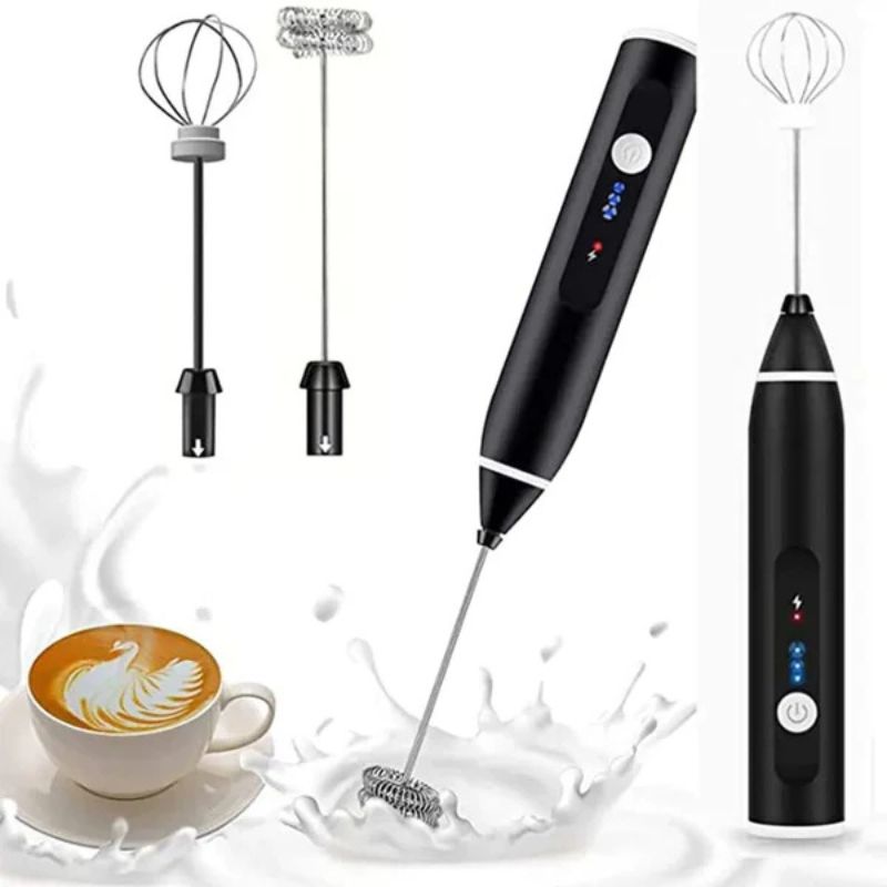 Rechargeable Electric Coffee Frother & Egg Beater - Image 4