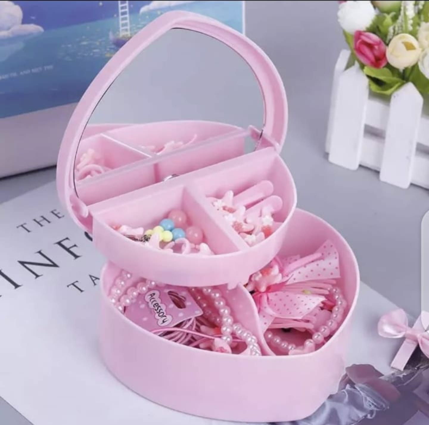 Heart Shape Jewellery Box - Image 3