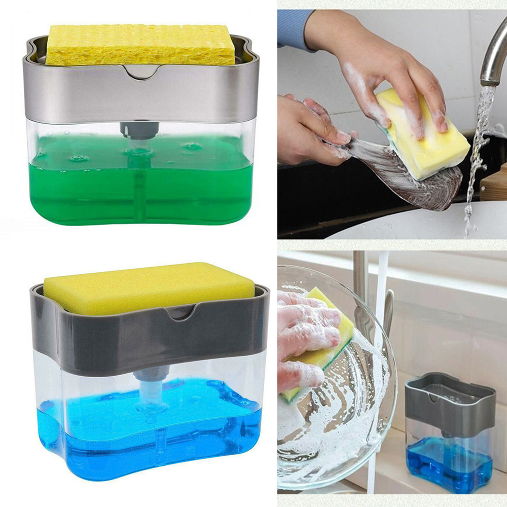 Soap Pump Dispenser & Sponge Holder for Kitchen Sink - Image 3