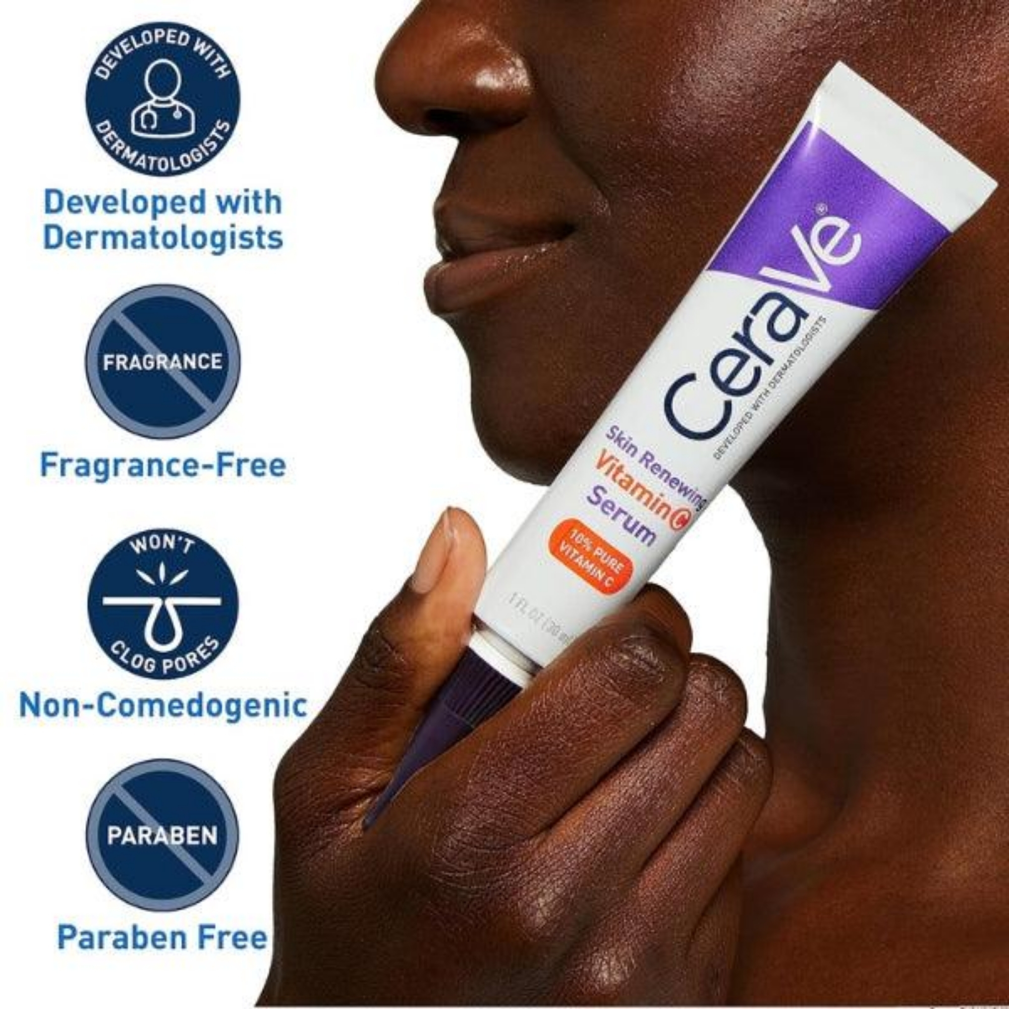 CeraVe Skin Renewing Vitamin C Serum 30ml | Brightening, Anti-Aging & Hydrating - Image 3
