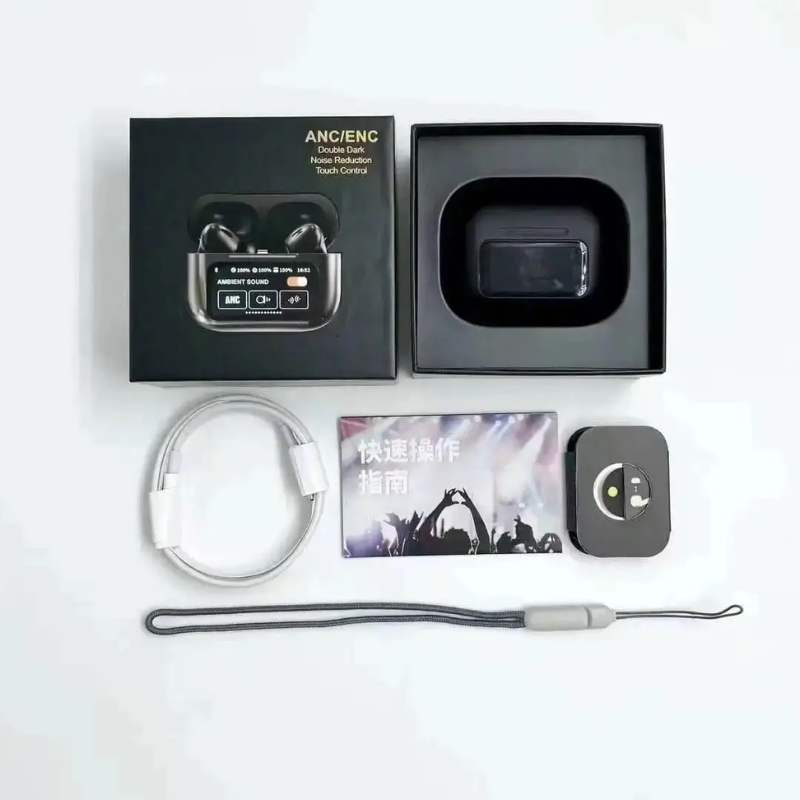Black A9 Pro ANC AirPods – Premium Wireless Earbuds - Image 4