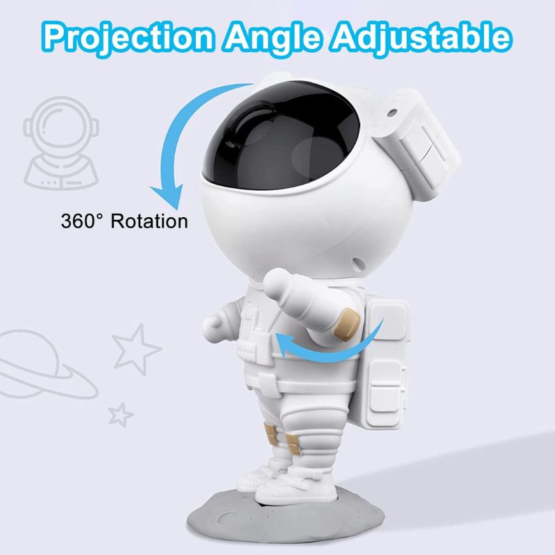 Astronaut Star Projector Night Light | LED Nebula & Starry Sky Projection - Image 7