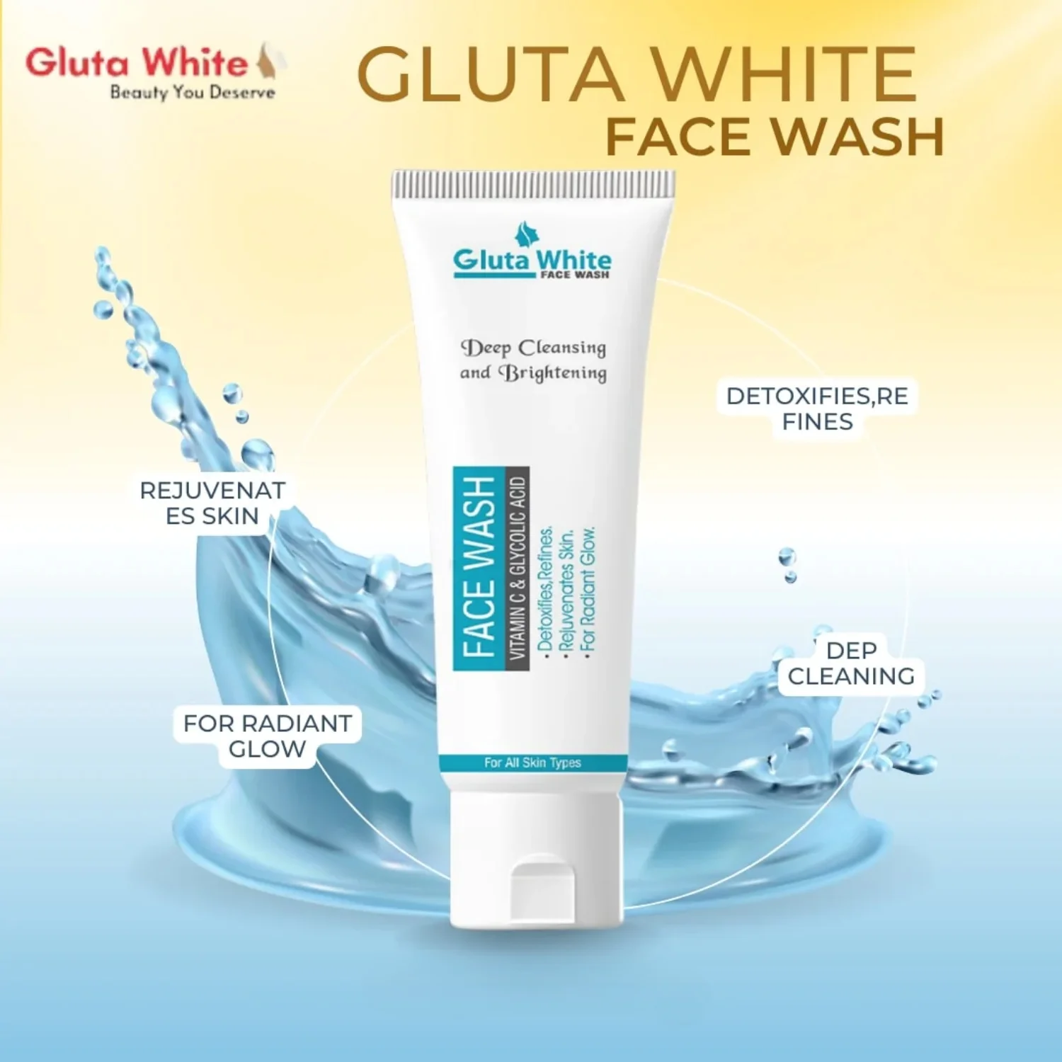 Gluta White Face Wash - Image 2
