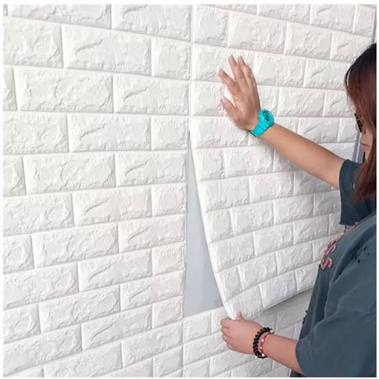 3D White Brick Wall Stickers - Image 3