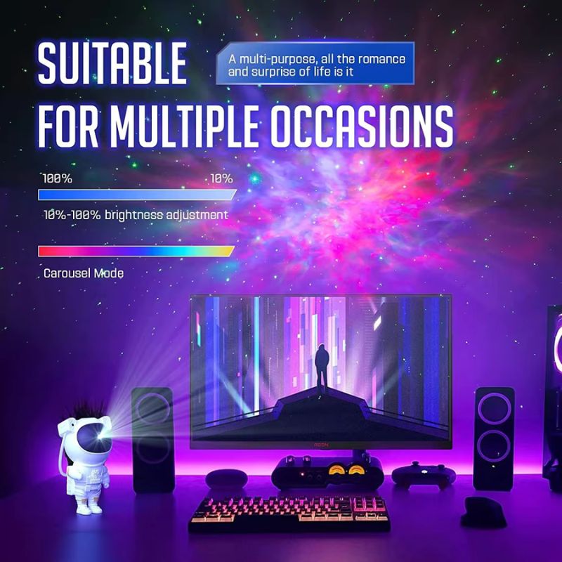 Astronaut Star Projector Night Light | LED Nebula & Starry Sky Projection - Image 6