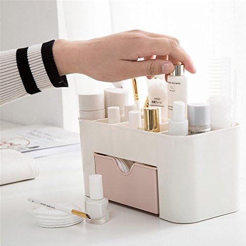 Plastic Makeup Organizer with Drawer - Image 3