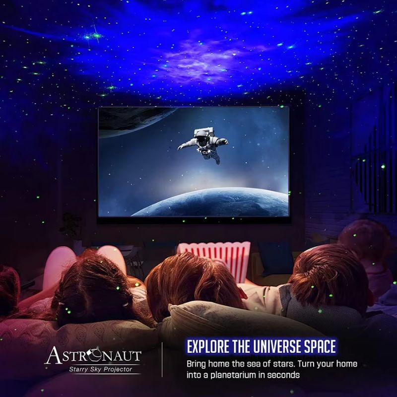 Astronaut Star Projector Night Light | LED Nebula & Starry Sky Projection - Image 5