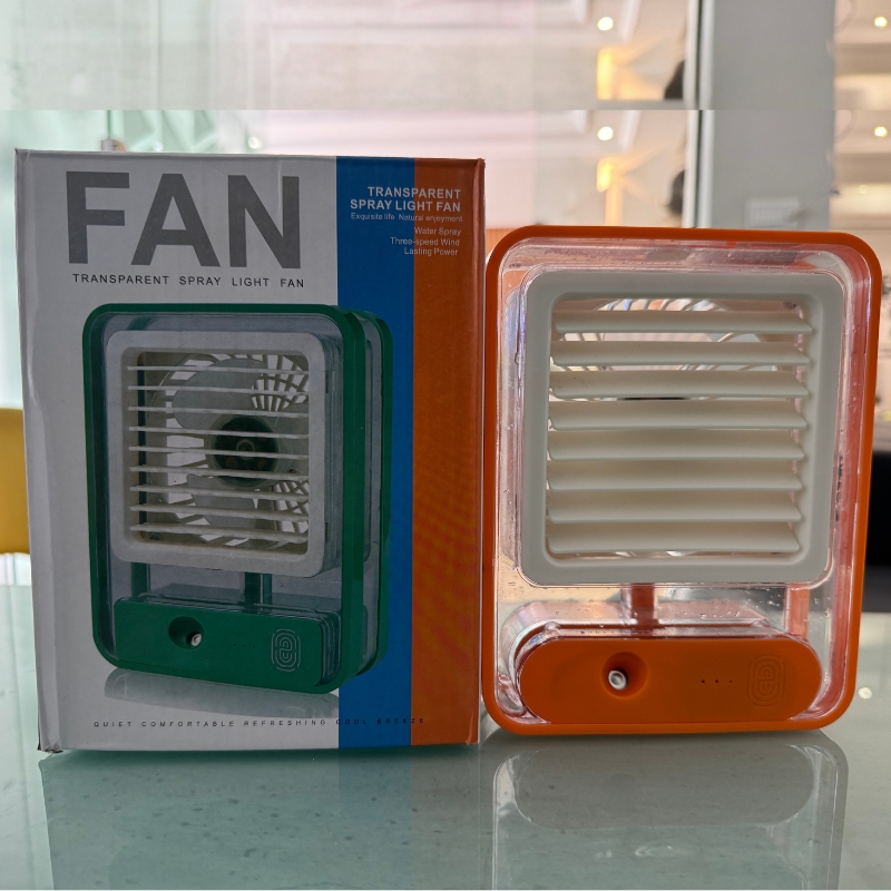 USB Air Cooler Fan – 3-Speed, Mist Spray, Rechargeable - Image 6