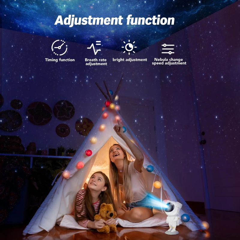 Astronaut Star Projector Night Light | LED Nebula & Starry Sky Projection - Image 4