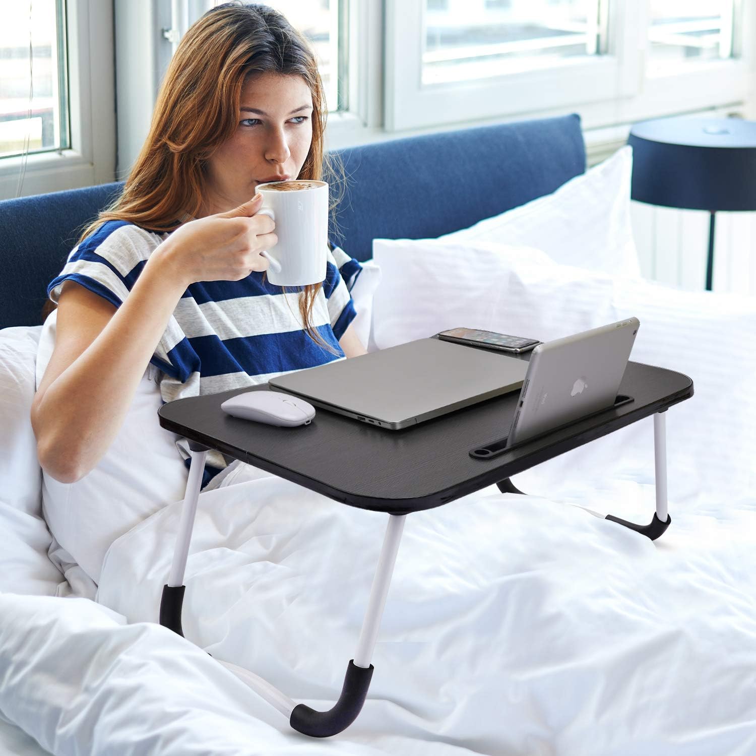 Laptop Table | Black Color | Foldable Legs - Image 5