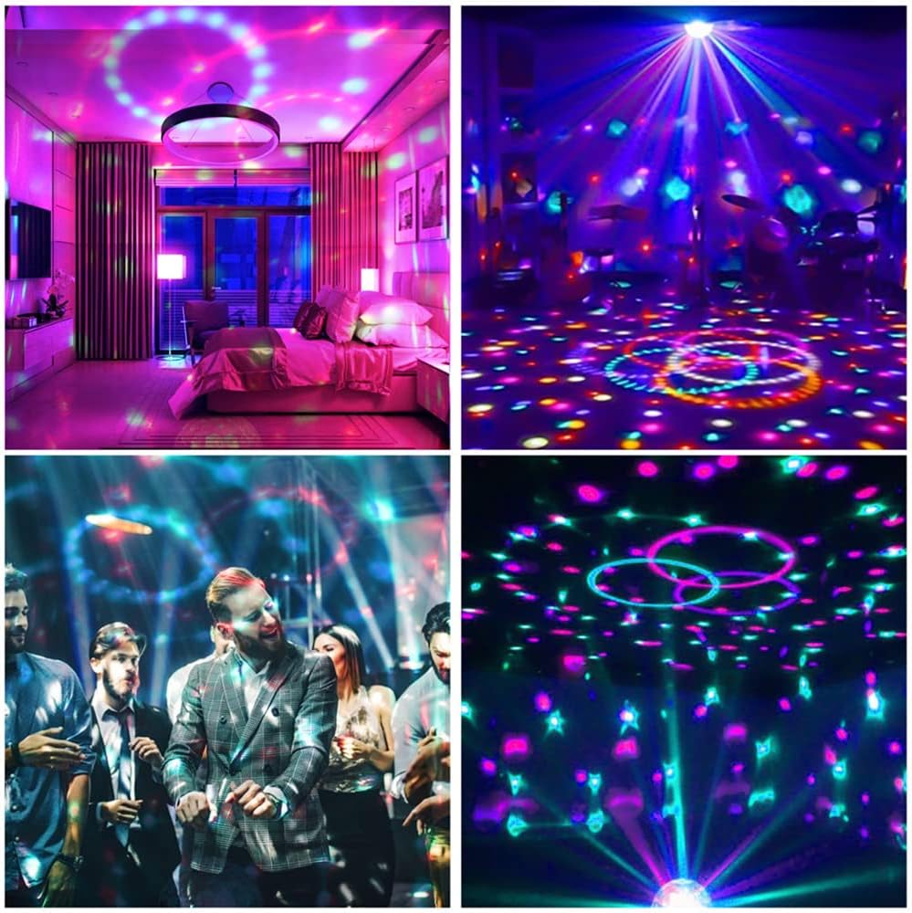 LED Disco Party Lights Crystal Magic Ball 3W RGB - Image 2