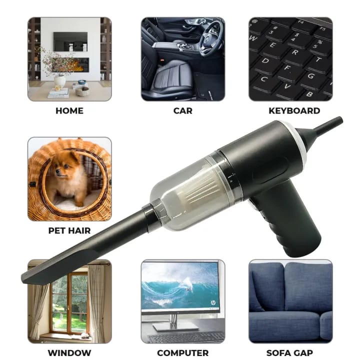 3-in-1 Portable Vacuum Cleaner, Duster & Air Blower - Image 3