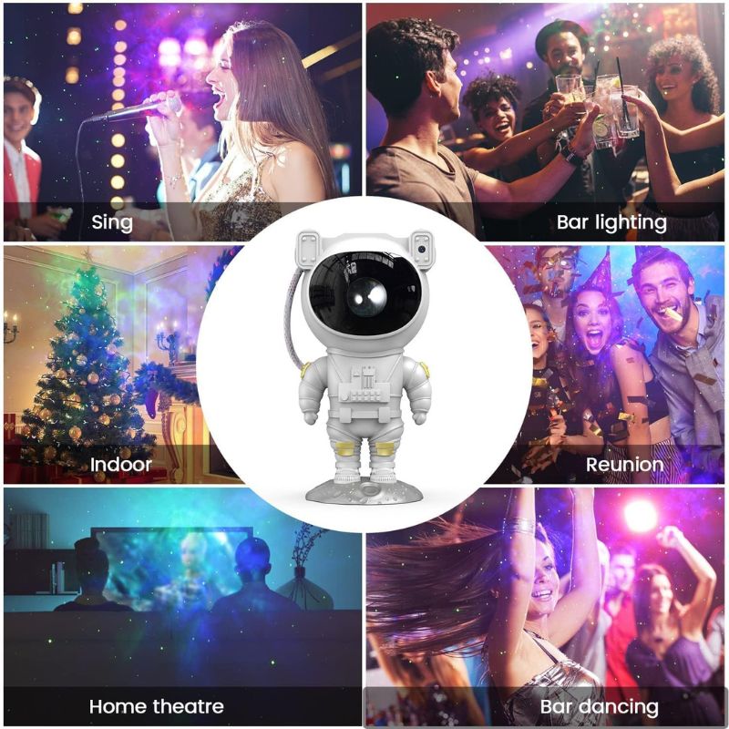 Astronaut Star Projector Night Light | LED Nebula & Starry Sky Projection - Image 2