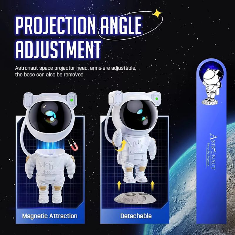Astronaut Star Projector Night Light | LED Nebula & Starry Sky Projection
