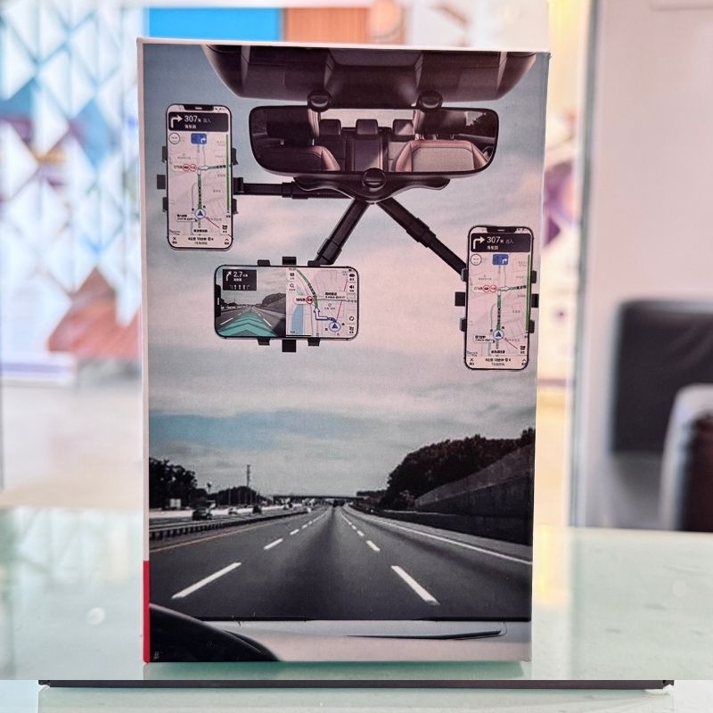 360° Rotatable Rearview Mirror Phone Holder
