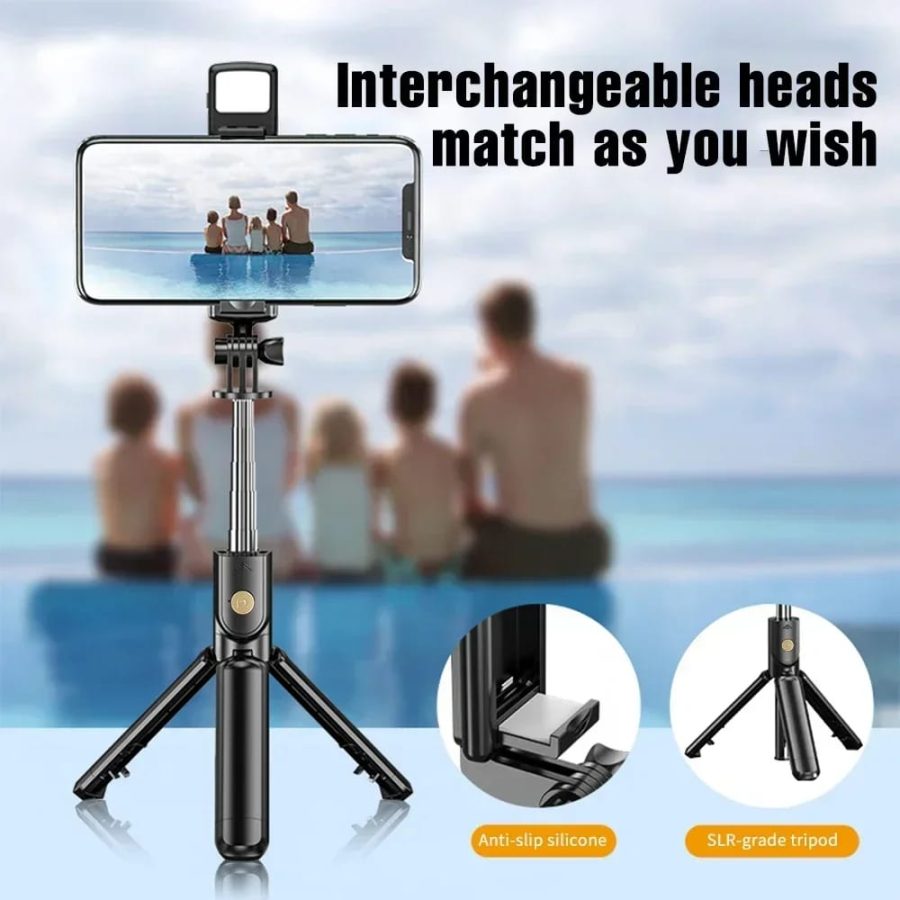 R1s Bluetooth Selfie Stick Tripod with Remote - Image 3