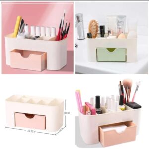 Plastic Makeup Organizer with Drawer
