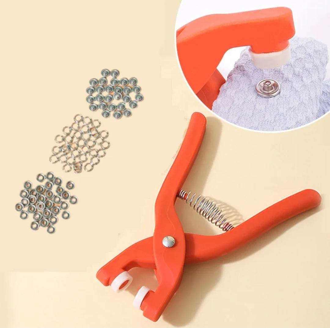 Tich Button Machine Plier with 25 Plastic Snap Buttons - Image 2