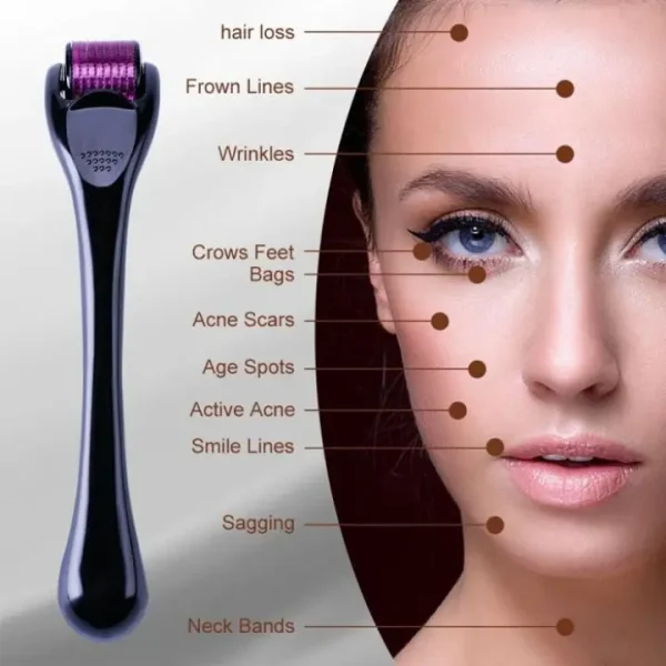 Derma Roller 0.5mm for Hair & Skin Therapy | 540 Titanium Micro-Needles - Image 2