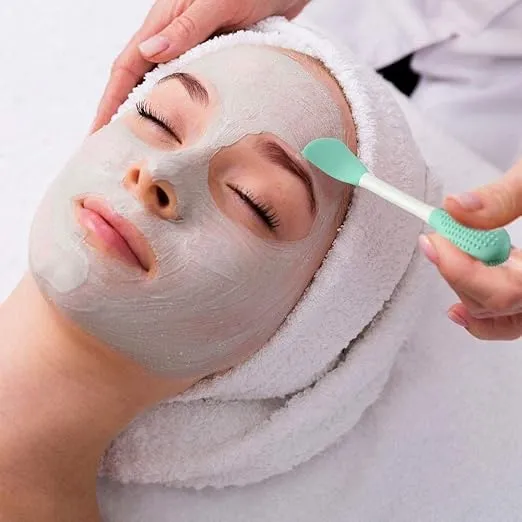 Double Ended Silicone Face Mask & Cleansing Brush | Soft Reusable Skincare Applicator | Pack of 2