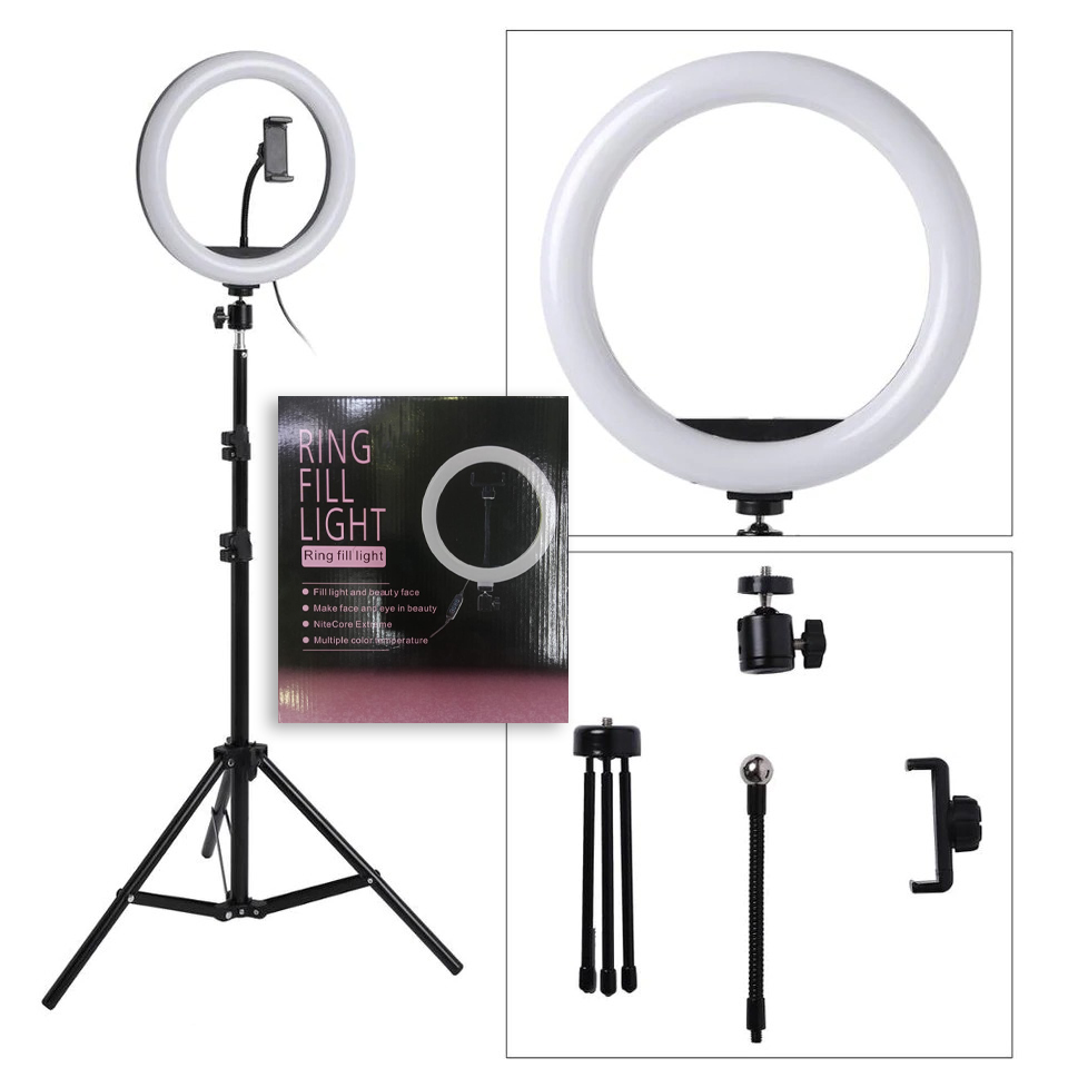 10-Inch Ring Light Kit + 7 Ft Ring Light Stand