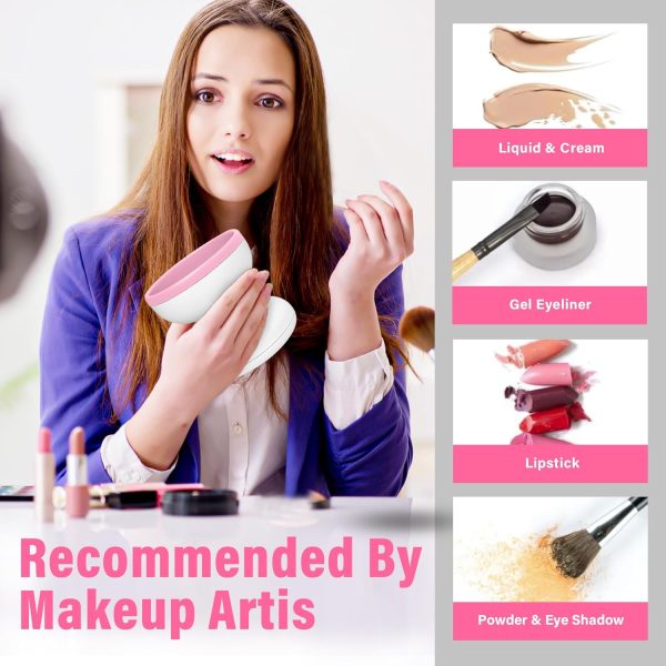 Electric Makeup Brush Cleaner Machine | Automatic USB Rechargeable Brush Washer - Image 5