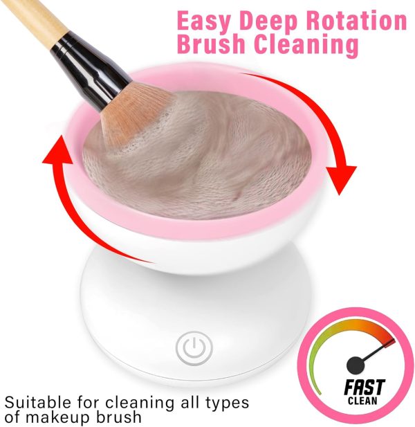 Electric Makeup Brush Cleaner Machine | Automatic USB Rechargeable Brush Washer - Image 3