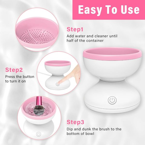 Electric Makeup Brush Cleaner Machine | Automatic USB Rechargeable Brush Washer - Image 2