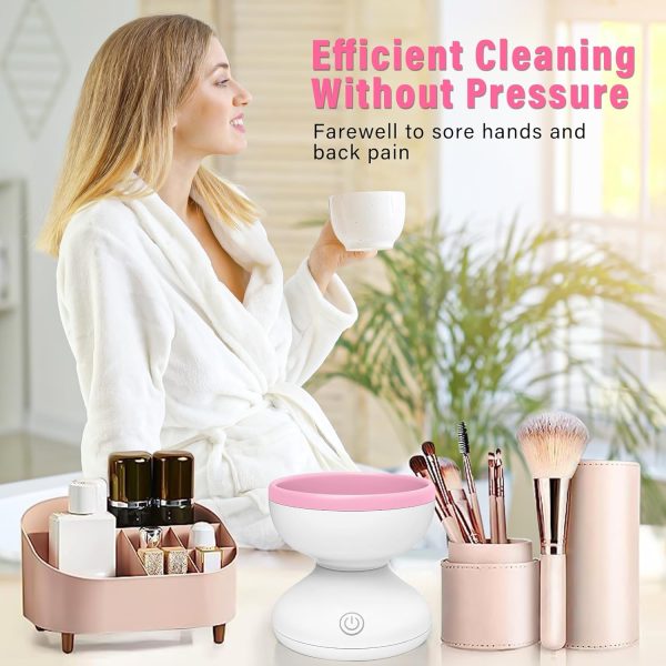 Electric Makeup Brush Cleaner Machine | Automatic USB Rechargeable Brush Washer