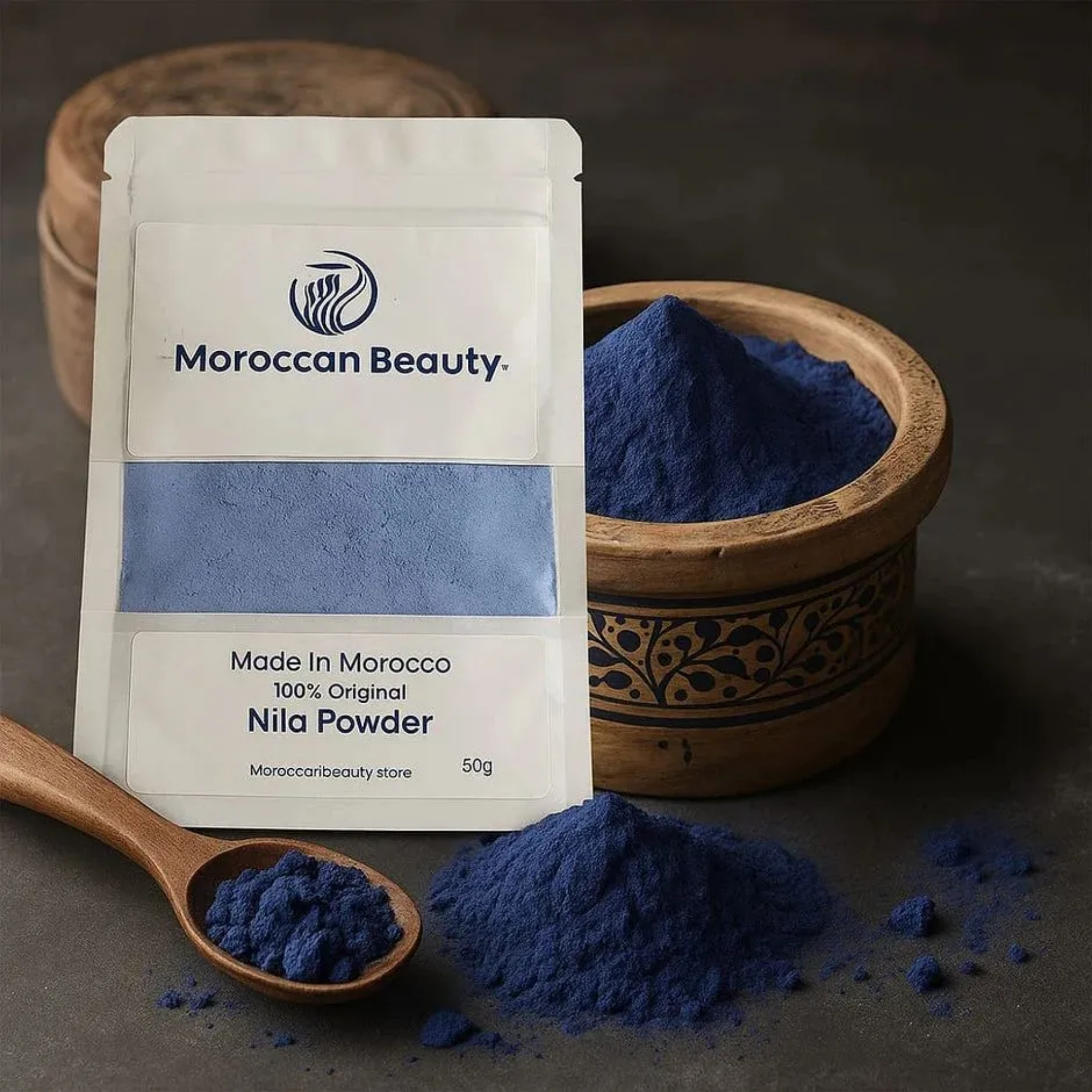 Moroccan Beauty Blue Nila Powder 50g - Image 4