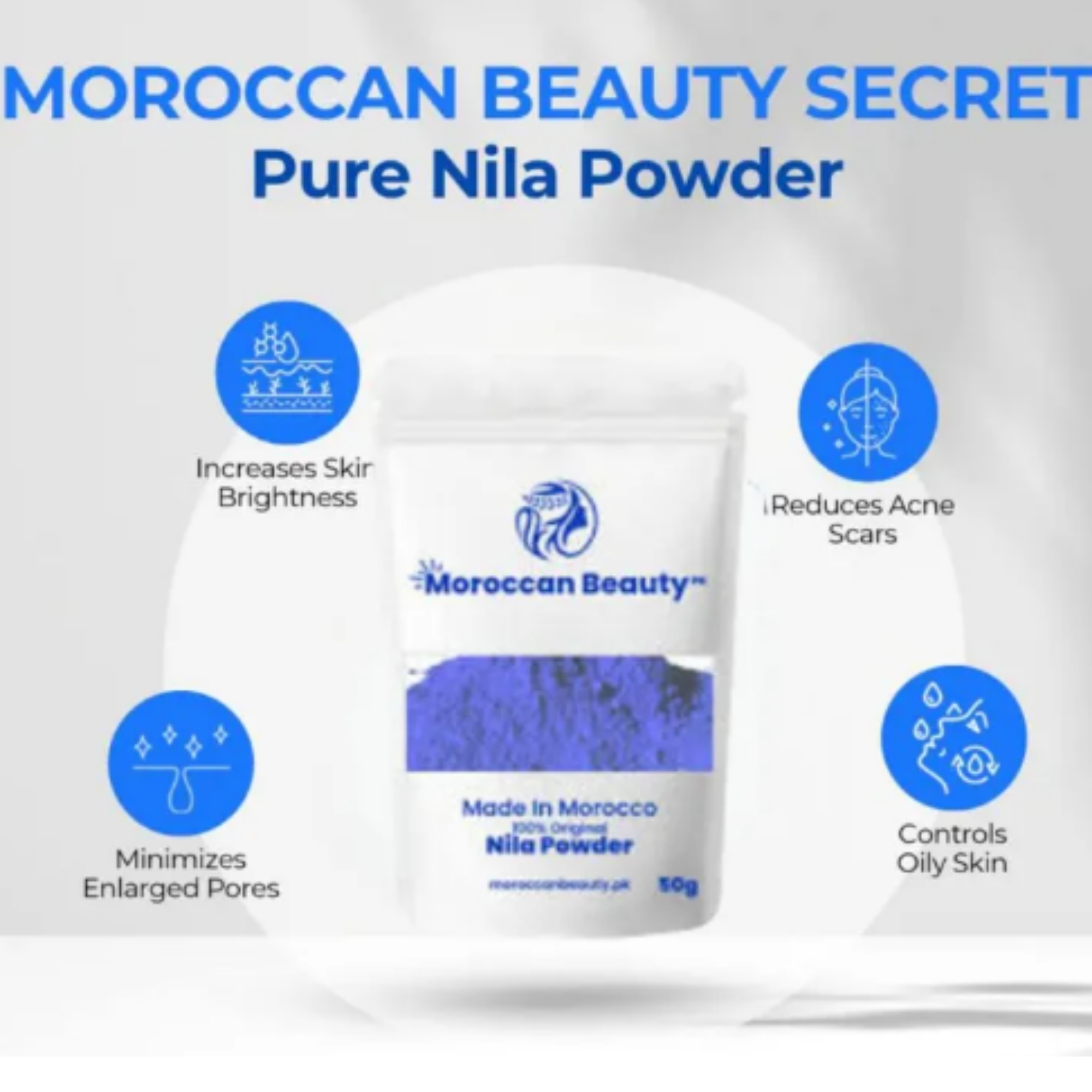 Moroccan Beauty Blue Nila Powder 50g - Image 6
