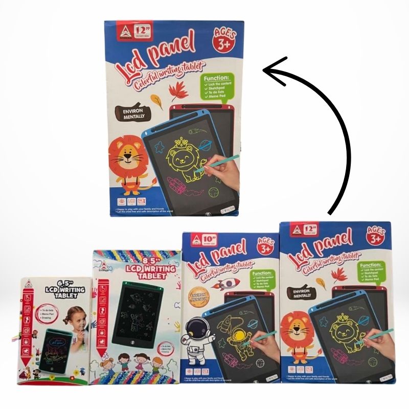 12-Inch Multi-Color LCD Writing Tablet | Reusable Drawing & Note-Taking Tool for Kids - Image 2
