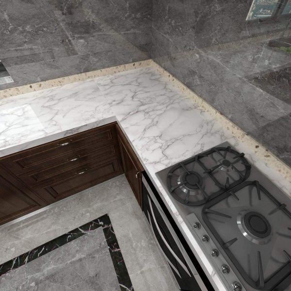 Marble Sheet Sticker 60x200cm | White & Dark Grey - Image 5