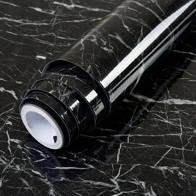 Black & White | Marble Sheet Sticker | 60x200cm | Waterproof Self-Adhesive PVC Wallpaper for Furniture Walls