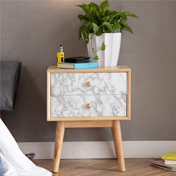 Marble Sheet Sticker 60x200cm | White & Dark Grey - Image 6