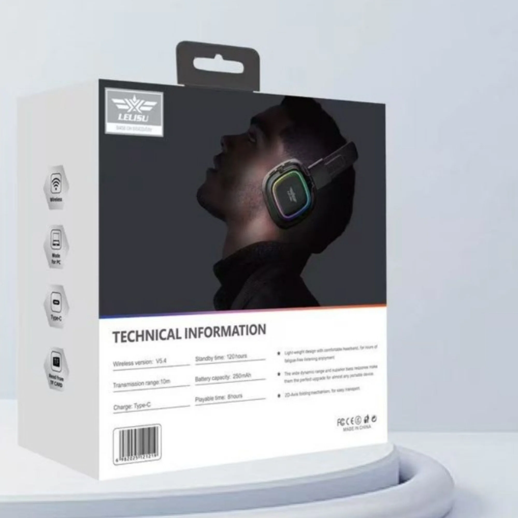 Lelisu LS-258 Wireless Stereo Headphones – Deep Bass Sound - Image 2