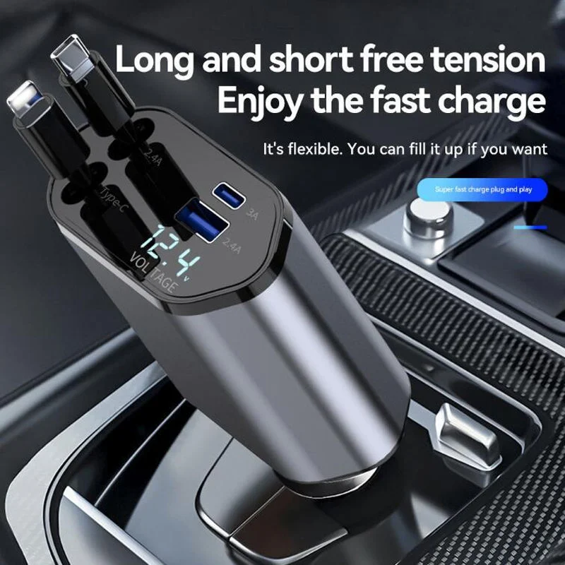 4-in-1 Retractable Car Charger - Image 5