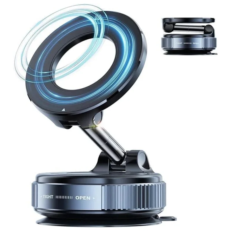 Foldable Magnetic Car Phone Holder | 360° Rotating Suction Mount, Universal - Image 7