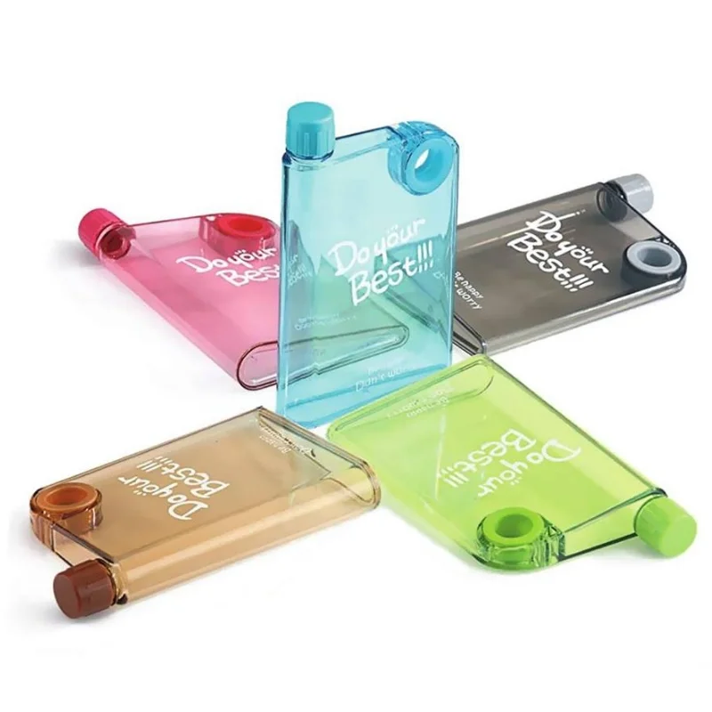 Blue Ultra Slim Notebook Style Water Bottle 380ml | Portable Memo Bottle for Travel, School & Office - Image 3