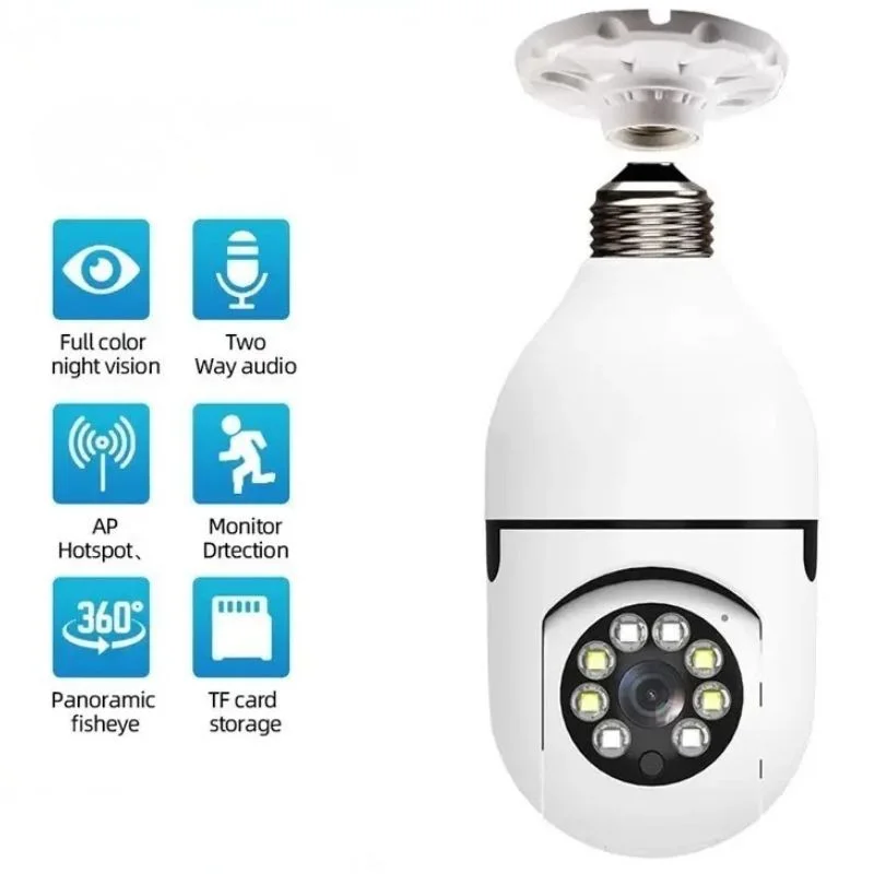 Speed-X Bulb Camera 1080P WiFi 360° Panoramic Security Camera - Image 6