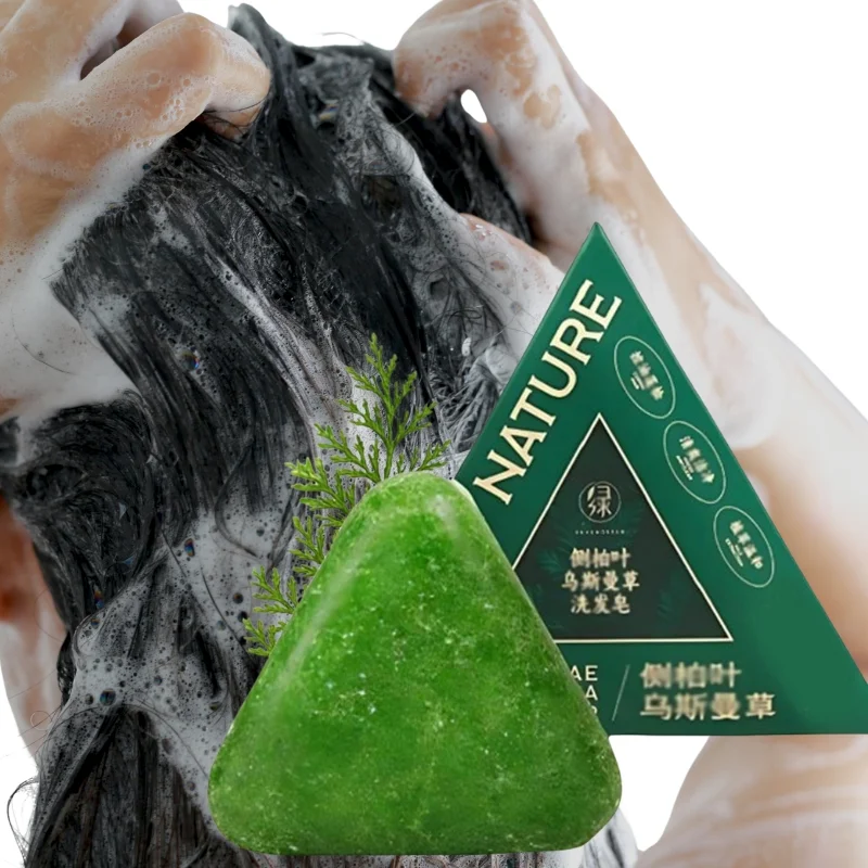 Nature-triangle-shampoo-bar-plant-based-herbal-hair-growth-soap - Image 8