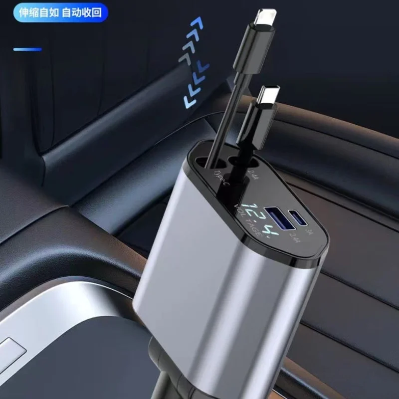 4-in-1 Retractable Car Charger - Image 3