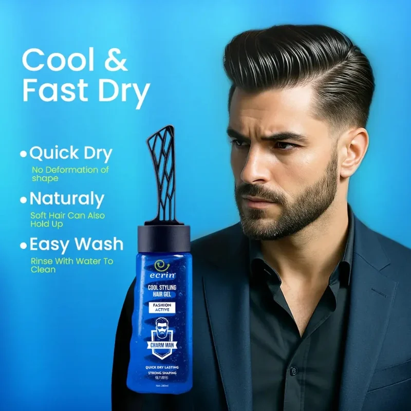 ECRIN Cool Styling Hair Gel 280ml - Image 6