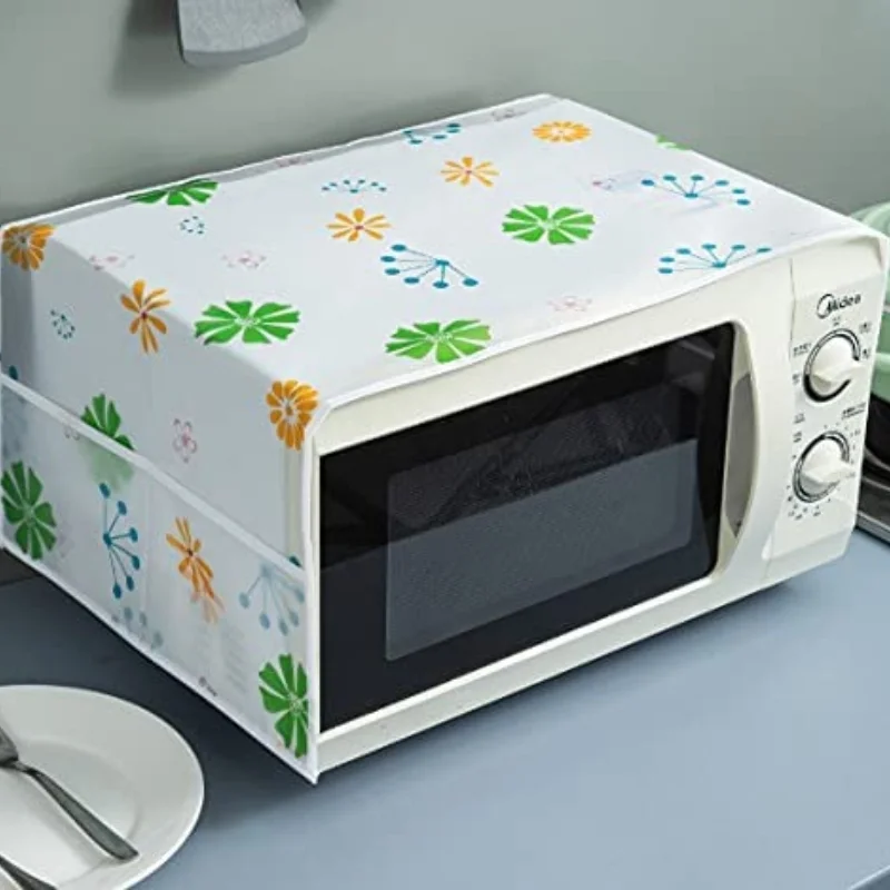 Oven & Microwave Cover | Waterproof Oil Dust Protector with Double Side Pockets - Image 3