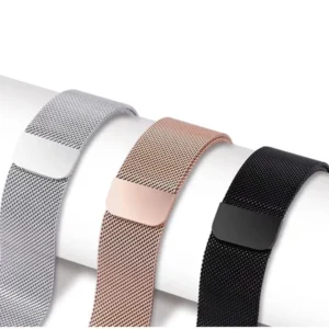 Black | Apple Watch Milanese Magnetic Loop Strap | Stainless Steel Band  | 42mm / 44mm / 45mm